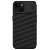 Premium trden ovitek Nillkin CamShield za iPhone 15 Plus - črn