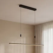 Lucande LED viseča svetilka Stakato, 120 cm, 6-žarilna, z možnostjo zatemnitve - Dnevna soba/jedilnica - Sodobni - matno črna - Kovina