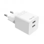 Celly TC2USBC20WWH beli kucni punjac za mobilne 2xUSB-C