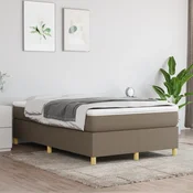 Vidaxl Posteljni okvir z vzmetmi taupe 120x200 cm blago