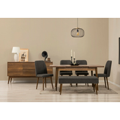 Hanah Home Trpezarijski set Vina 03 1053, 7 delova, Antracit