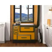 Šporet na cvrsto gorivo Alfa Plam 55 DeluxeEco R L, braon, levi