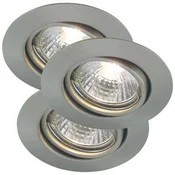 NORDLUX Triton spot svetilo, premer 9 cm, 3-DELNI SET, BRUŠENO JEKLO