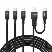 Dudao DUDAO USB-A USB-C NA LIGHTNING MICROUSB 66W POLNILNI ADAPTERSKI KABEL, (5000259847)