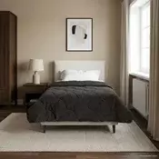 vidaXL Poletna odeja Antracit 135 x 200 cm Mikrofibra in Teddy flis