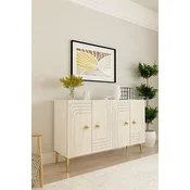 HANAH HOME Konzola Lessi 120 White Travertine Gold