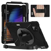 GS Ovitek za Xiaomi Pad 8/8 Pro/7/7 Pro, oklepni, vrtljiv za 360 stopinj, črn