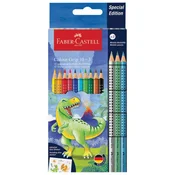 BOJE DRVENE 10 BOJA GRIP 2001 PLUS 3 BOJE DRVENE METALIC DINO FABER CASTELL 201545 BLISTER
