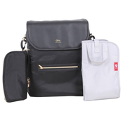 Putna torba s podlogom QPlay - Diaper Bag, crna