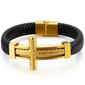 Zapestnica Big Cross - Črna/Zlata KP32506