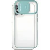 CASE&ME Slide etui s zaščito kamere za Apple iPhone 12 Pro - Zelena KP39910