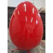 Casa Padrino Luxury XXL Decorative Easter Egg with Stand Red 160 cm