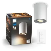 STROPNA SVETILKA Pillar Hue BELA 1x5W 2200-6500K + DALJINSKI UPRAVLJALNIK 8719514338487