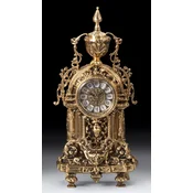 Casa Padrino luxury baroque table clock gold 20 x H. 36 cm - Handmade bronze clock baroque style - Baroque desk clock - Baroque desk decoration - Baroque decorative accessories