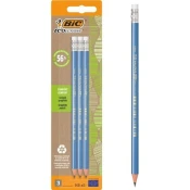 Grafitni svinčnik BIC Evolution, z gumo, 3 kosi