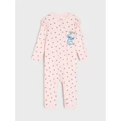 Sinsay - Pamucni zeka sa vezenim natpisom i ukrasnim volanima Stitch - pastelno roze