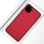 Hibridna TPU maska Cloth za iPhone 12 Mini - crvena