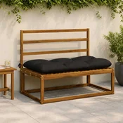 vidaXL Blazina za klop VIANEN 100% poliester Črna 100 x 60 x 12 cm