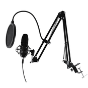 Sal Kondenzatorski mono mikrofon sa stalkom, Crni