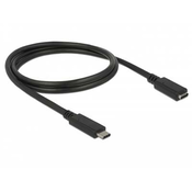 Kabel DELOCK, USB-C 3.1 (M) na USB-C 3.1 (Ž), 1m, crni