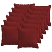 vidaXL Blazina z blazino HOUTEN 12 kos Vinorodna rdeča Lažni lanu