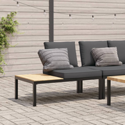 vidaXL Vrtna klop z blazinami črn aluminij