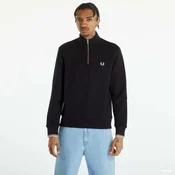 Mikina FRED PERRY Half Zip Sweatshirt Black XL