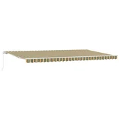 Vidaxl Vlečna tenda večbarvno 600 x 300 cm Poliester in aluminij