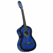 Greatstore Klasična kitara za začetnike modra 4/4 39 lipov les