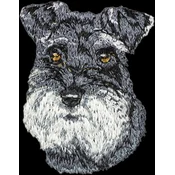 shumee Šnavcer, Šnavcer II - našitek v obliki psa, vezeni našitek, edinstvena dekoracija nahrbtnika znamke Art-Dog