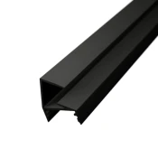 179206 LP GLASS alu LED profil črn brez pokrova
