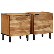 vidaXL Nočne omarice 2 kosa 40x33x46 cm masivni les akacije