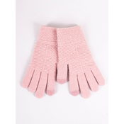 Yoclub Kidss Girls Five-Finger Touchscreen Gloves RED-0085G-005C-003