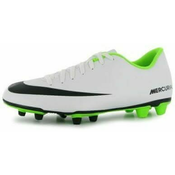 Nike - Mercurial Vortex FG moški nogometni čevlji - beli/črni/zeleni - 6