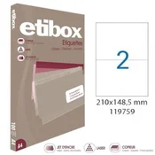 Univerzalne etikete 210x148,5 mm Etibox A4 100 listov