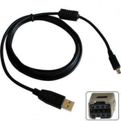 Logo USB kabel (2.0), USB A muški - 8-pinski muški, 26726, 1,8 m, crni, MINOLTA
