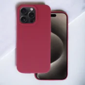 Infostyle Silikonski ovitek Soft Lite za iPhone 15 Temno rdeča/Silikon