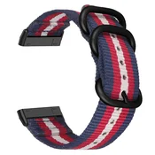 INF Najlonski pašček za Fitbit Versa 3/Sense Blue+red+black, (21872280)