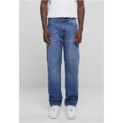Mens Jeans Straight Fit Heavy Ounce Medium Blue
