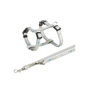 Trixie Oprsnica s povodcem Junior M-L 27-45 cm/8 mm 2 m svetlo siva