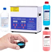 shumee 3,2-litrski ultrazvočni čistilec z grelcem in zaslonom PS-20A + tekočina TechSonic 1 l + tekočina Surfa Sonic CleanTech 1 l + izopropilni alkohol