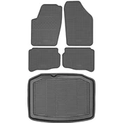 Volkswagen Polo IV Hatchback od 2002-2009 KOMPLET - gumijaste avtotepihe + zaščitna preproga za prtljažnik