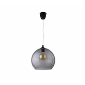 TK Lighting Visoka svetilka Cubus, dimno siva, steklo, O 30 cm, E27 - Dnevna soba / jedilnica - Sodobni - dimno siva-prosojna, črna