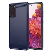 TPU gel ovitek Brushed Carbon za Samsung Galaxy S20 FE - moder