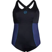 Swim by Zizzi Športne enodelne kopalke SSPORT modra/azur/črna