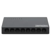 Intellnet LAN switch 561754, 10/100/1000 8-portni, Crni