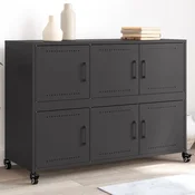 Komoda crna 100,5 x 39 x 72 cm čelik