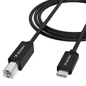 WOZINSKY Kabel za pisac i skener USB-B - USB-C 1m - crni