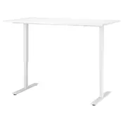 TROTTEN Podesivi radni sto, bela, 160x80 cm