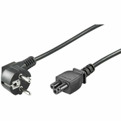 Goobay Električni omrežni kabel [ z zaščitenimi kontakti-vtič - Kleeblatt-vtičnicaC5] črne barve 3 m Goobay 44877